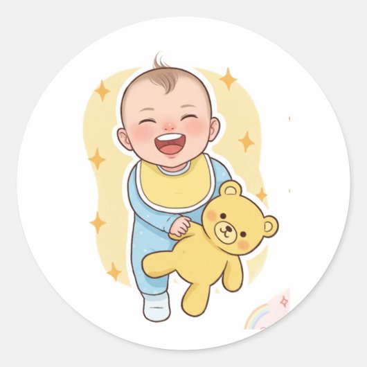Calcomanía para bebés ronde sticker (Voorkant)