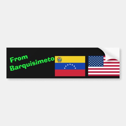 Calcomanía vehículo Venezuela, Verenigde Staten va Bumpersticker (Voorkant)