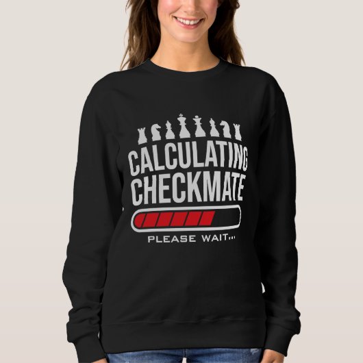 Calculating Checkmate Please Wait Kids Mens Funny Trui (Voorkant)