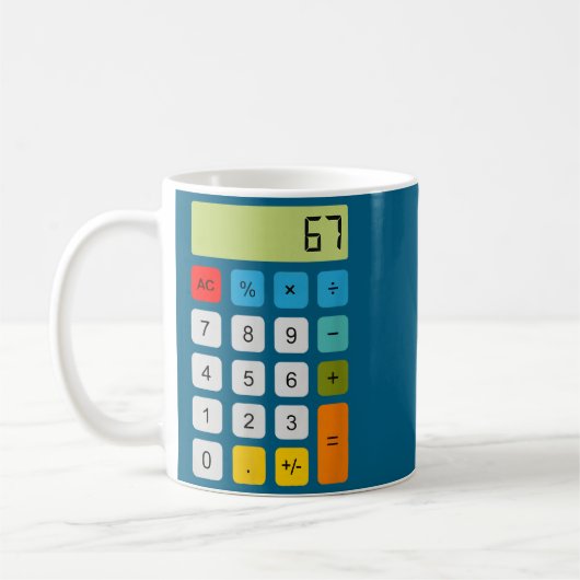 Calculator 67 Six Seven Funny Math Meme  Koffiemok (Links)
