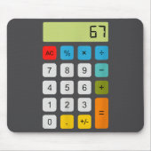 Calculator 67 Six Seven Funny Math Meme  Muismat (Voorkant)
