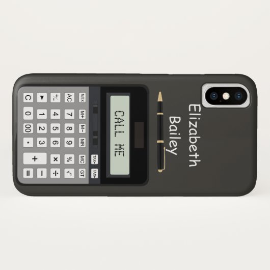 Calculator en Pen Graphic Case-Mate iPhone Case (Achterkant (horizontaal))