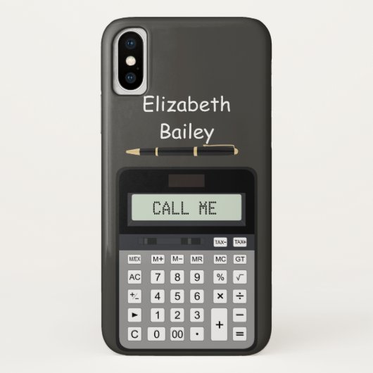 Calculator en Pen Graphic Case-Mate iPhone Case (Achterkant)