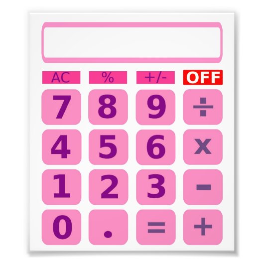 Calculator Foto Foto Afdruk (Voorkant)