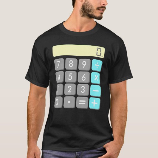 Calculator Halloween Costume Wiskunde Geek Scary C T-shirt (Voorkant)