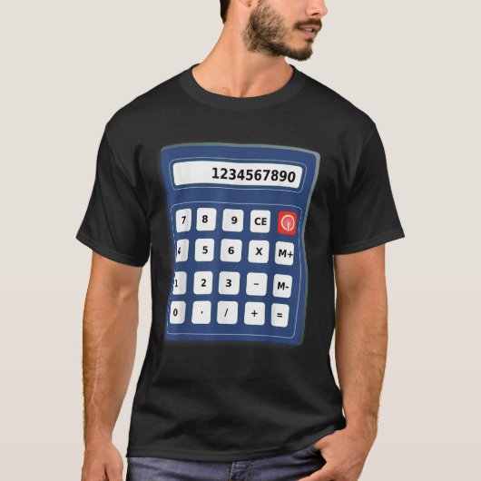 Calculator Halloween Kostuum T Shirt (Voorkant)