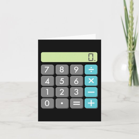 Calculator Halloween Kostuum Wiskunde Geek Cool Sc Kaart (Voorkant)