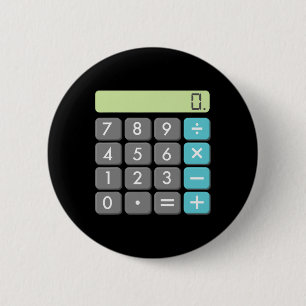 Calculator Halloween Kostuum Wiskunde Geek Cool Sc Ronde Button 5,7 Cm