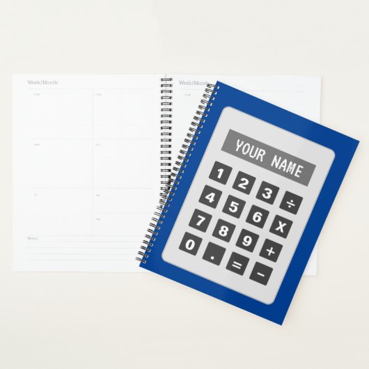 Calculator illustratie aangepaste agenda planner (Display)