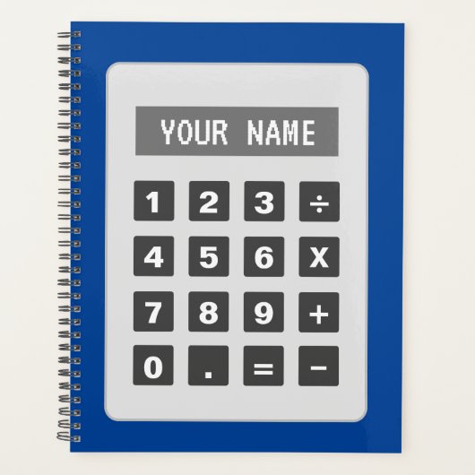 Calculator illustratie aangepaste agenda planner (Voorkant)