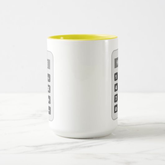 Calculator koffie mok voor boekhouder of boekhoude (Midden)