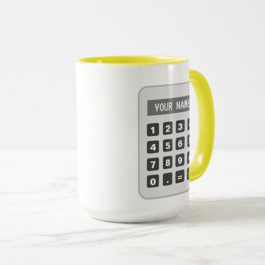 Calculator koffie mok voor boekhouder of boekhoude (Voorkant rechts)