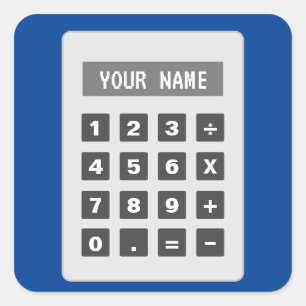 Calculator stickers met aangepaste tekst