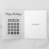 Calculator tekening aangepaste Verjaardag wenskaar Kaart (Binnen)