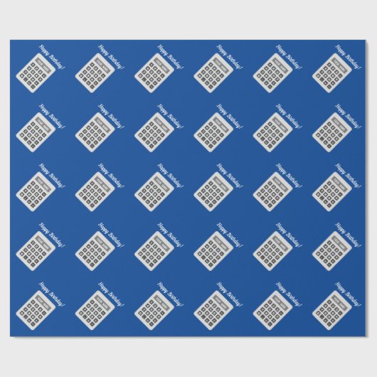 Calculator tekening Verjaardag inpakpapier (Vlak)