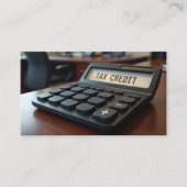 calculator voor belastingkrediet visitekaartje (Voorkant)