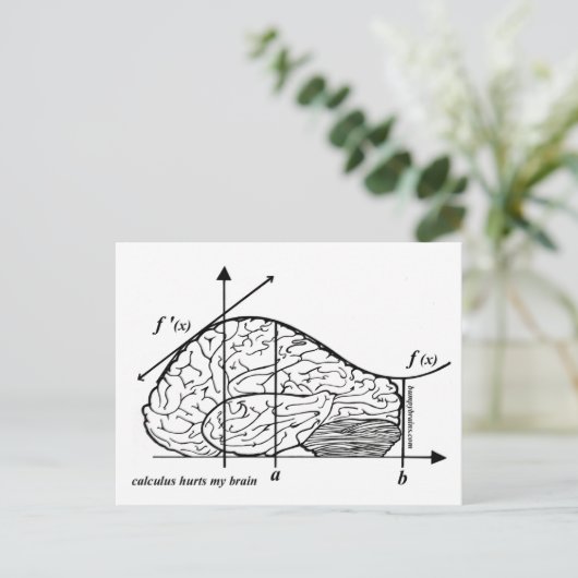 Calculus Hurts my Brain Briefkaart (Staand voorkant)