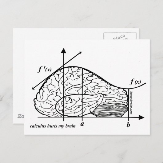 Calculus Hurts my Brain Briefkaart (Voorkant / Achterkant)