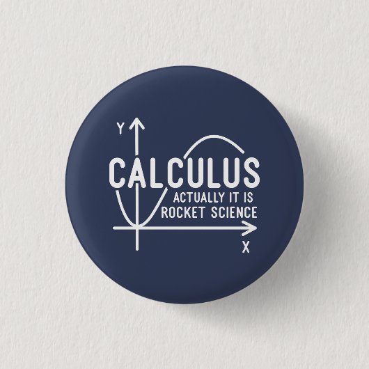Calculus is eigenlijk raketwetenschap Funny wiskun Ronde Button 3,2 Cm (Voorkant)