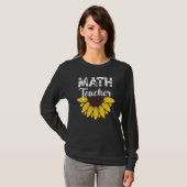 Calculus Joke Algebra Teacher Math Sunflower Math  T-shirt (Voorkant volledig)