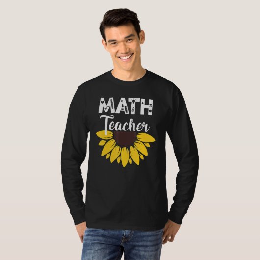 Calculus Joke Algebra Teacher Math Sunflower Math T-shirt (Voorkant volledig)