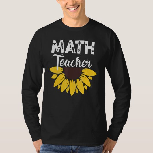 Calculus Joke Algebra Teacher Math Sunflower Math  T-shirt (Voorkant)