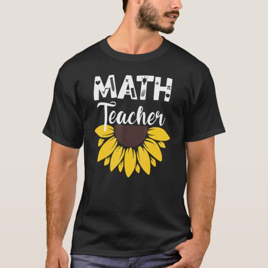 Calculus Joke Algebra Teacher Math Sunflower Math  T-shirt (Voorkant)