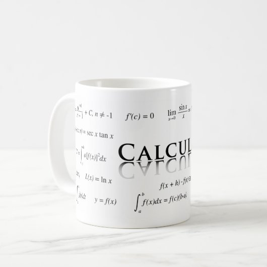 Calculus Vergelijkingen Koffie Mok (aangepast) (Voorkant links)