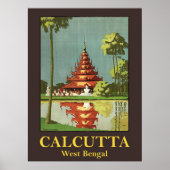 Calcutta, de hoofdstad van West-Bengaal, India Poster (Voorkant)