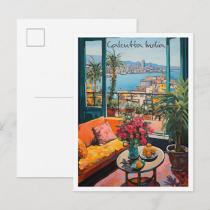 Calcutta India Reis Esthetiek Briefkaart