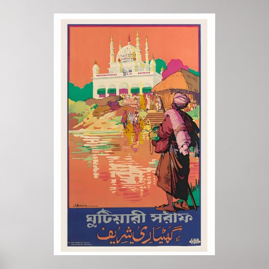 Calcutta India Vintage Travel Poster (Voorkant)