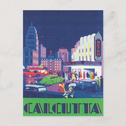  Calcutta Kolkata India Briefkaart (Voorkant)