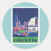  Calcutta Kolkata Ronde Sticker (Voorkant)