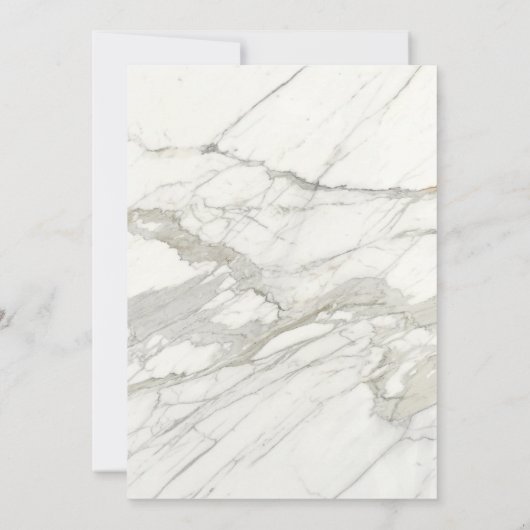 Calcutta Marble Elegant Baptism Invitation Kaart (Achterkant)