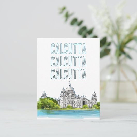 Calcutta "Victoria Memorial" Kolkata Bengali Feestdagenkaart (Staand voorkant)