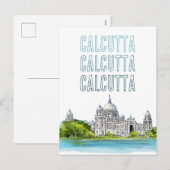 Calcutta "Victoria Memorial" Kolkata Bengali Feestdagenkaart (Voorkant / Achterkant)