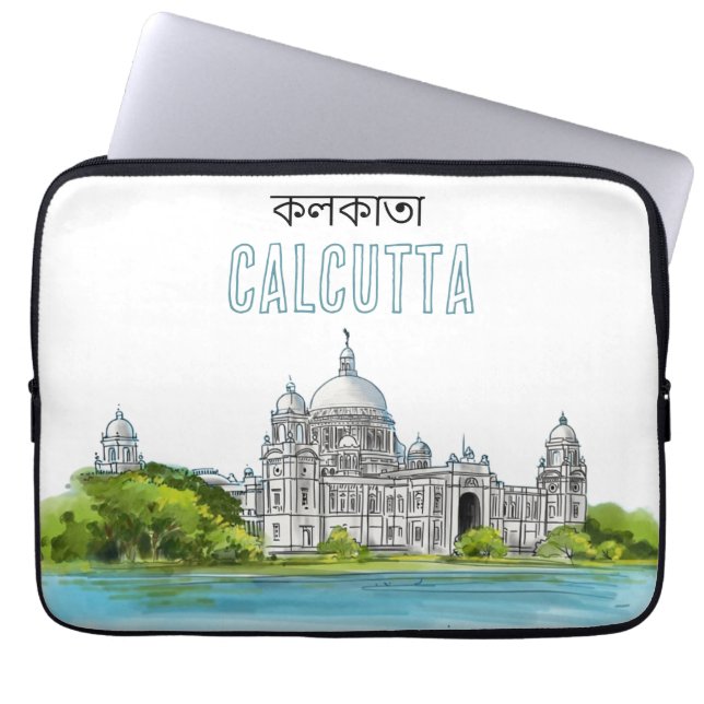 Calcutta "Victoria Memorial" Kolkata Bengali Laptop Sleeve (Voorkant)