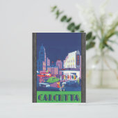 Calcutta, Vintage Briefkaart (Staand voorkant)