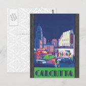 Calcutta, Vintage Briefkaart (Voorkant / Achterkant)