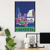 Calcutta Vintage Travel Poster (Thuiskantoor)