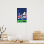 Calcutta Vintage Travel Poster (Keuken)