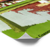 Calcutta Vintage Travel Poster teruggezet (Hoek)