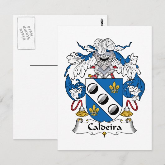 Caldeira Family Crest Briefkaart (Voorkant / Achterkant)