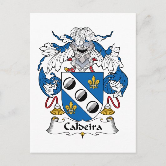 Caldeira Family Crest Briefkaart (Voorkant)