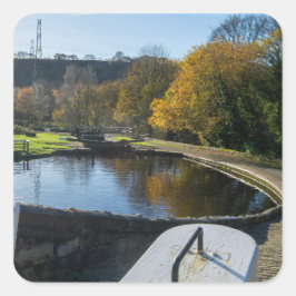 Calder and Hebble Navigation: Salterhebble Locks Vierkante Sticker
