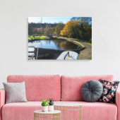 Calder and Hebble Navigation: Salterhebble-sluizen Canvas Afdruk (Insitu (Woonkamer))