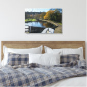 Calder and Hebble Navigation: Salterhebble-sluizen Canvas Afdruk (Insitu (Slaapkamer))