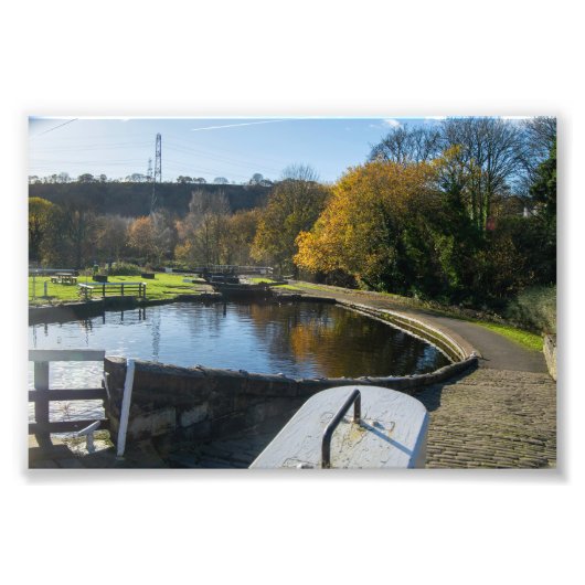 Calder and Hebble Navigation: Sluis Salterhebble Foto Afdruk (Voorkant)