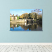 Calder en Hebble Navigation: Salterhebble-sluizen Canvas Afdruk (Insitu (Houten vloer))
