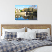 Calder en Hebble Navigation: Salterhebble-sluizen Canvas Afdruk (Insitu (Slaapkamer))
